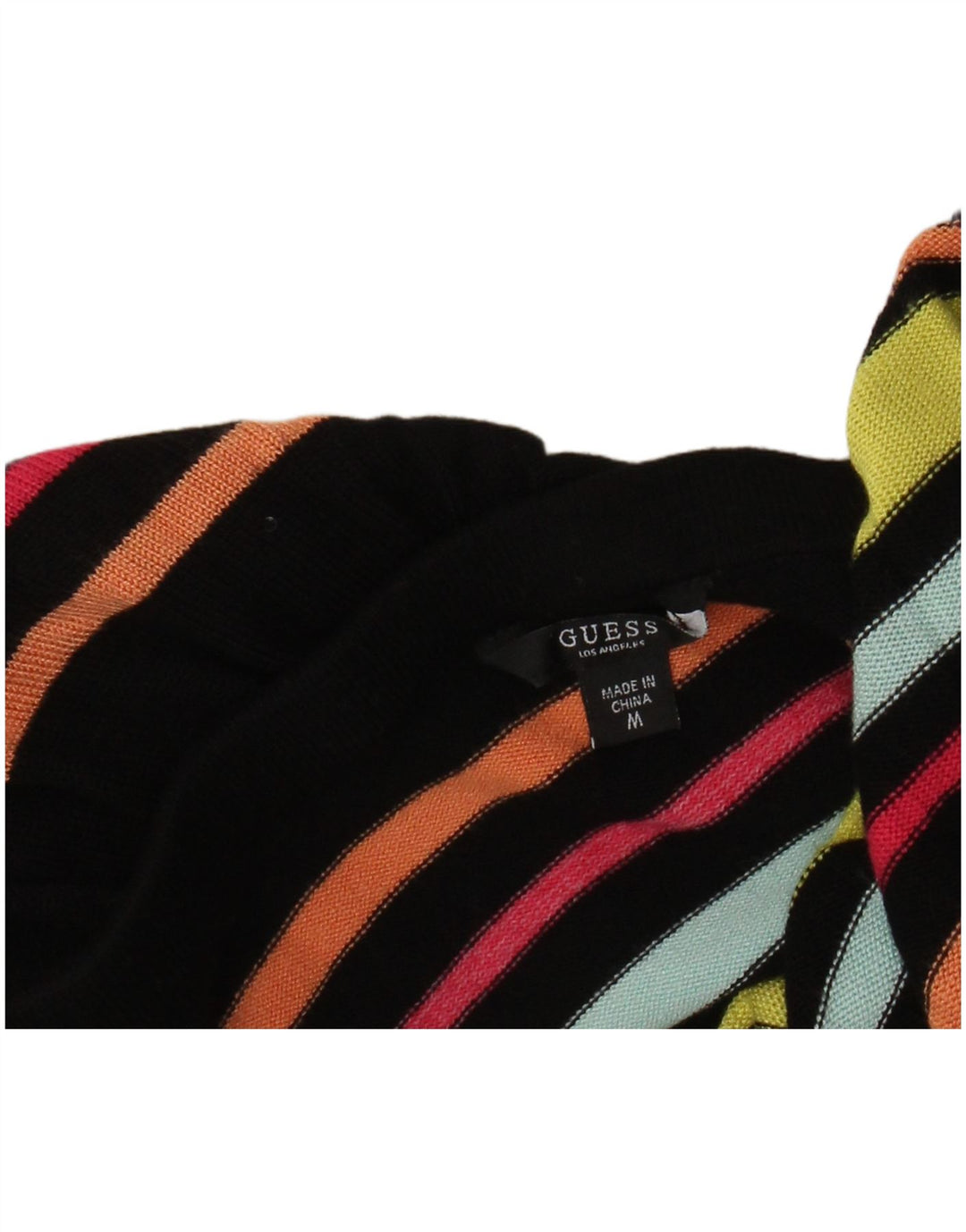 GUESS Ženska majica s otvorenim ramenima UK 12 srednje raznobojnih pruga