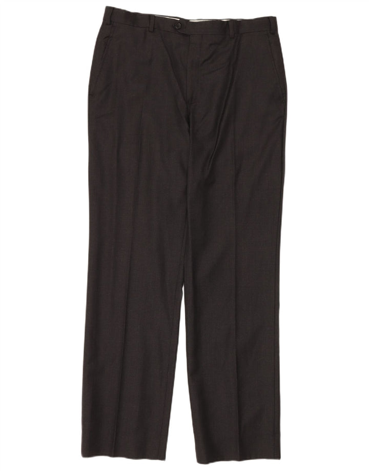 AQUASCUTUM Muško dvodijelno odijelo s 2 gumba UK 40 Large W34 L32 Siva vuna