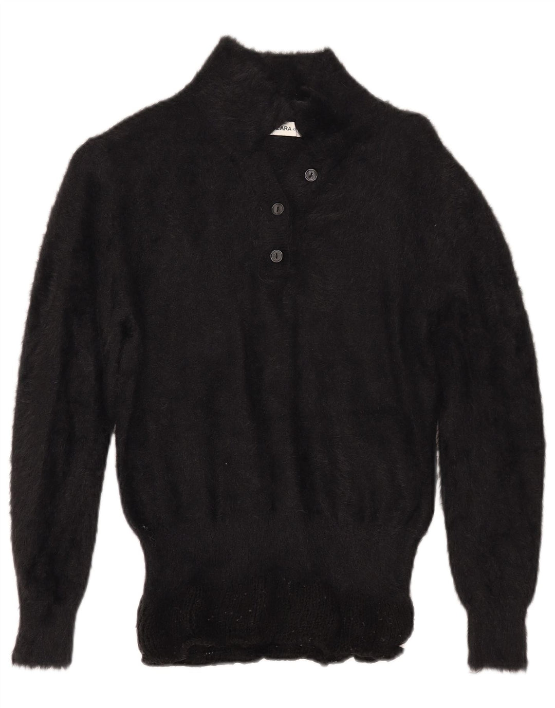 ZARA ženski džemper s polo izrezom UK 14 srednje crna