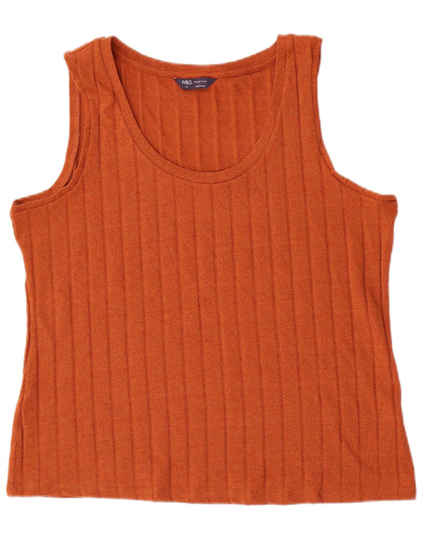 Marks & Spencer ženski prsluk UK 22 3XL narančasti poliester