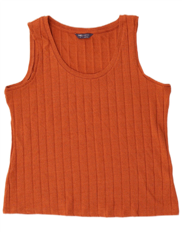 Marks & Spencer ženski prsluk UK 22 3XL narančasti poliester