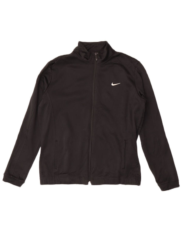 Nike ženska gornja jakna za trenirku Therma-Fit UK 14 srednji crni poliester