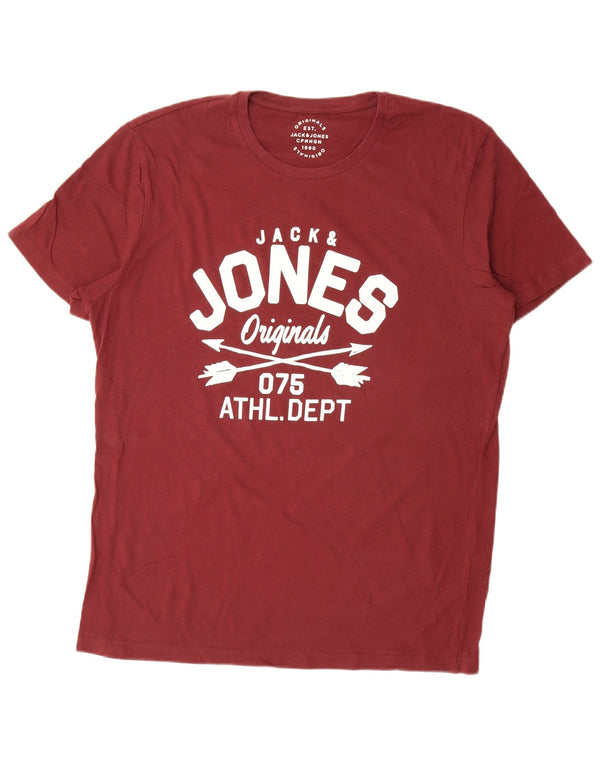 Jack & Jones muška majica s grafičkim motivima XL, kestenjasti pamuk