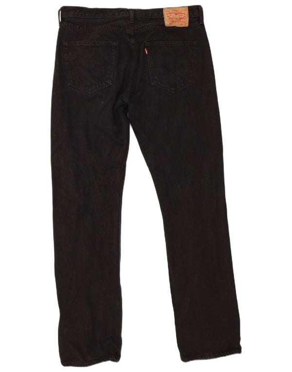 LEVI'S muške 501 ravne traperice W34 L34 crni pamuk