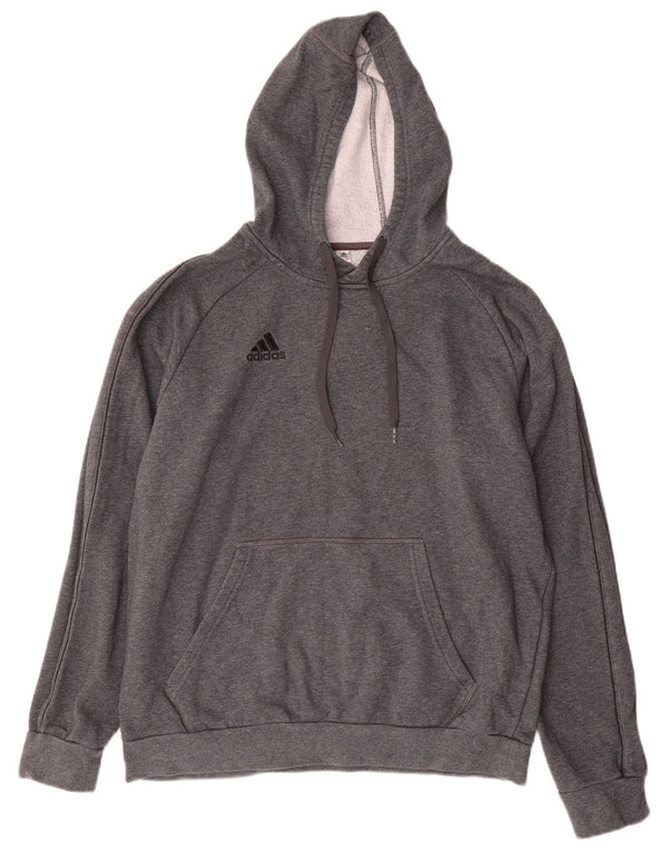 Adidas muška majica s kapuljačom, veliki sivi pamuk