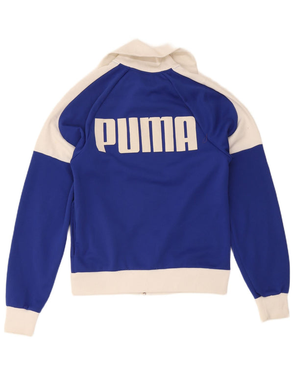 Puma muška trenirka s grafičkim motivima, mala plava poliesterska jakna