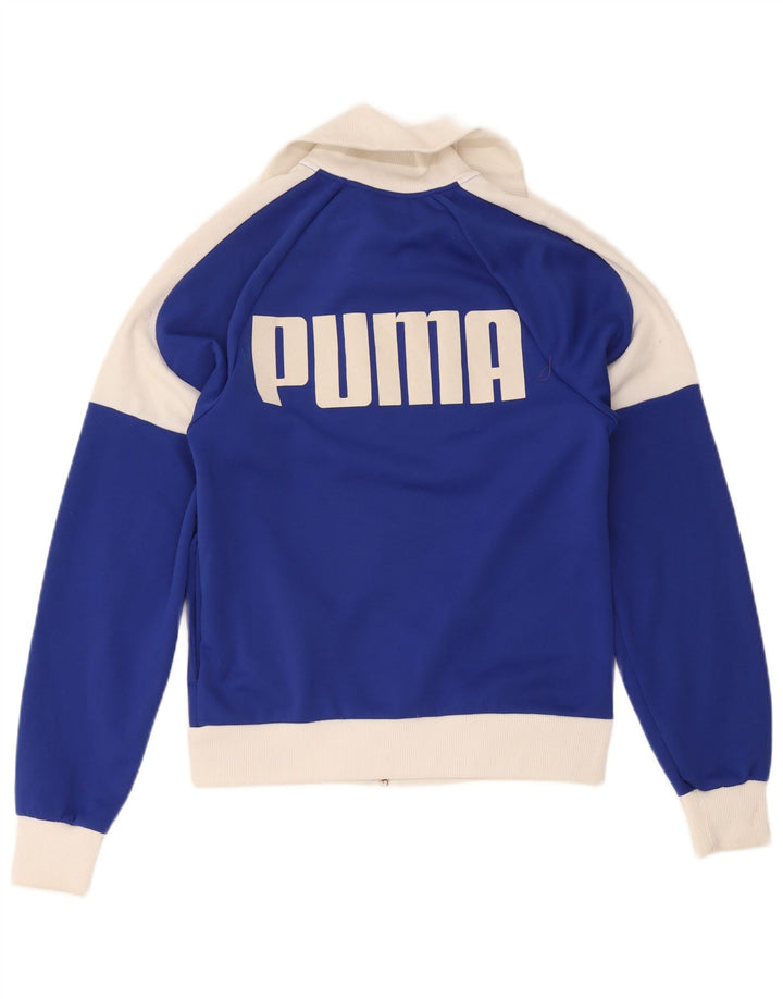 Puma muška trenirka s grafičkim motivima, mala plava poliesterska jakna