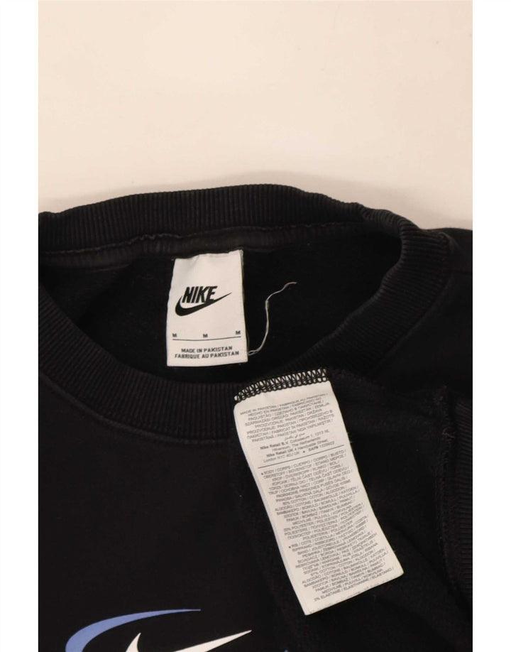 Nike muški džemper srednjeg kroja s motivima, crni pamuk