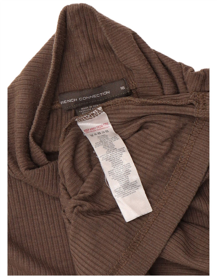 French Connection Ženska majica dugih rukava UK 16 Veliki smeđi poliester