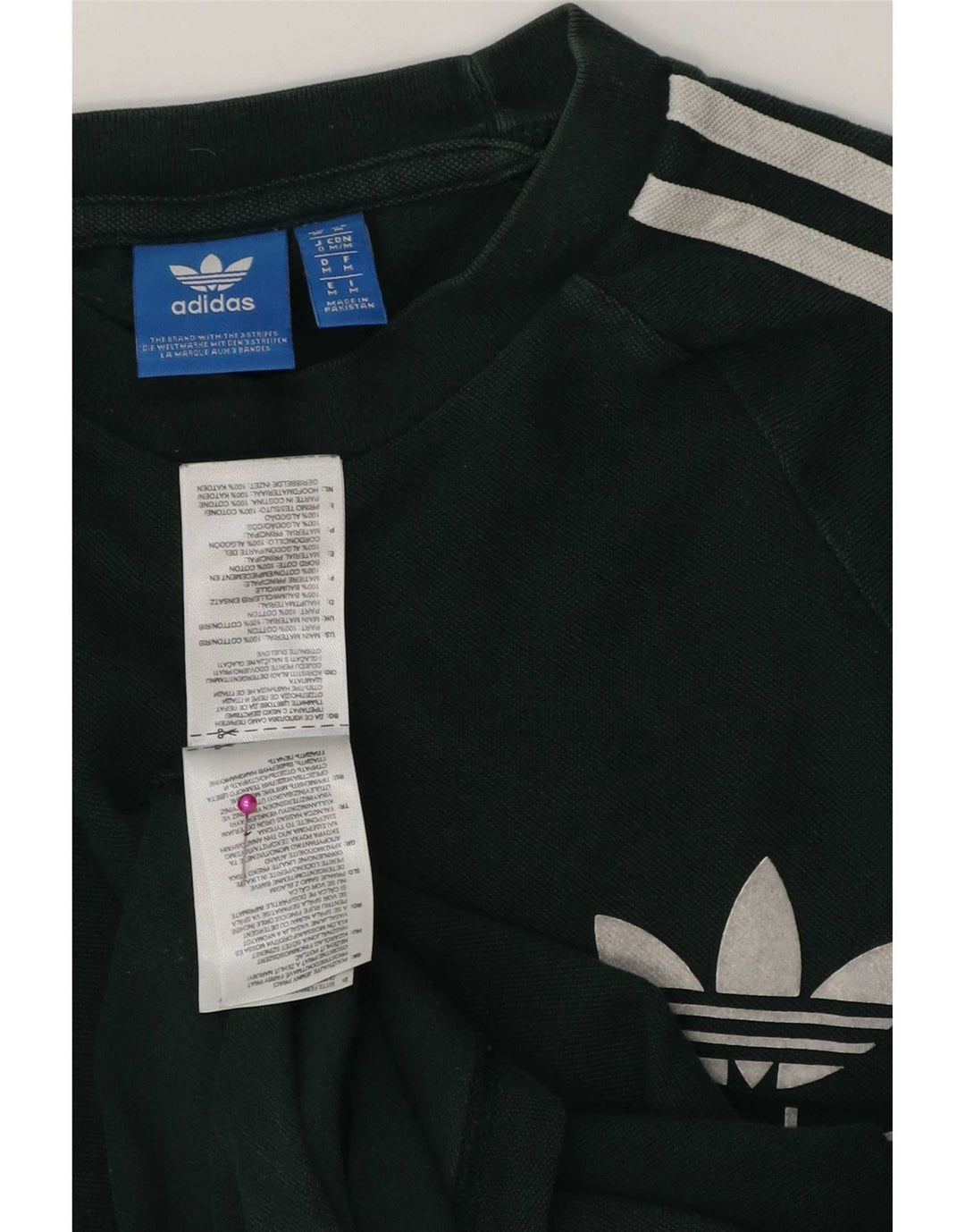 Adidas muška majica dugih rukava srednje zelene pamučne boje