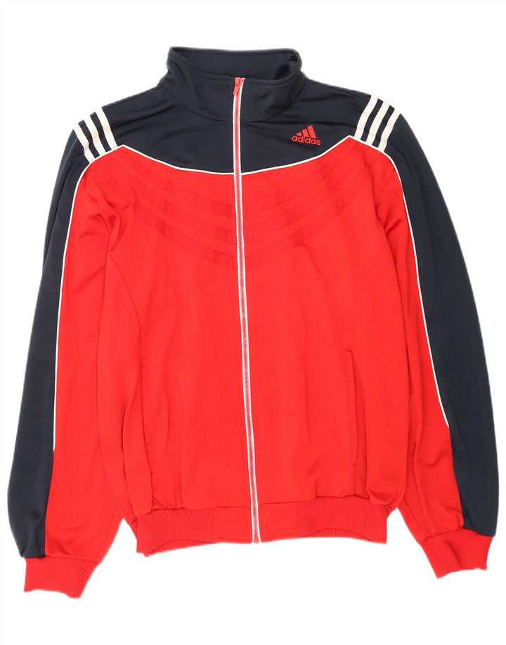 Adidas muška trenirka gornja jakna UK 44/46 velika crvena poliester u boji