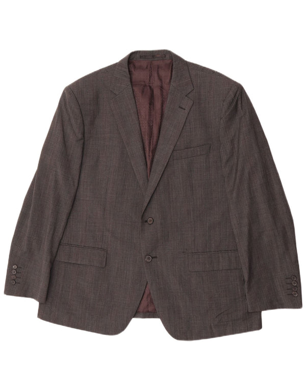 Marks & Spencer muška jakna sako s 2 gumba UK 46 XL siva karirana vuna