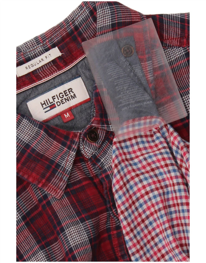 Tommy Hilfiger muška flanelska košulja standardnog kroja srednje crvene karirane pamučne boje