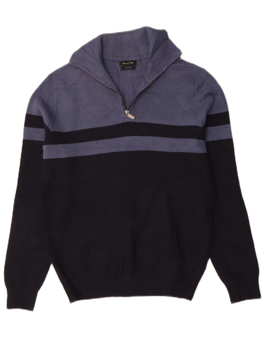 Massimo Dutti ženski džemper s izrezom s patentnim zatvaračem UK 14 srednje tamnoplava