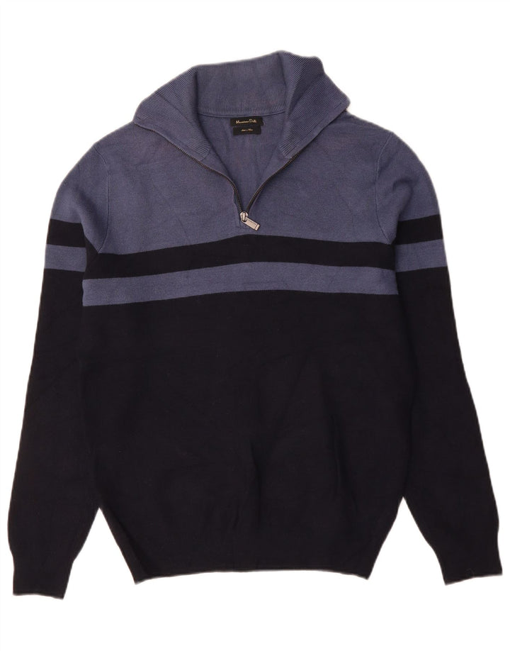 Massimo Dutti ženski džemper s izrezom s patentnim zatvaračem UK 14 srednje tamnoplava