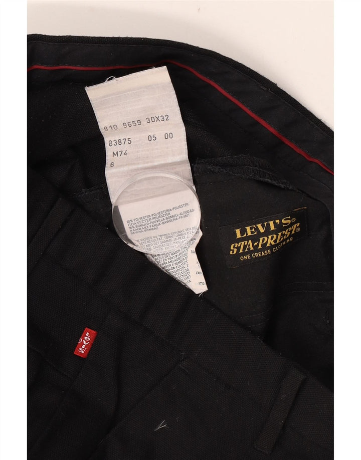 Levi's muške ravne chino hlače W30 L28 crni poliester