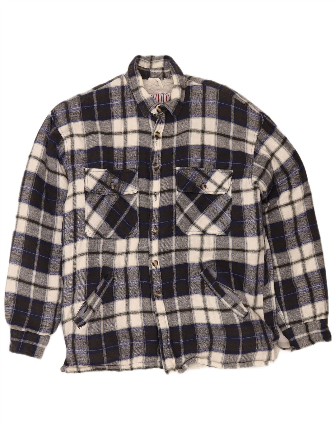 Vintage muška košulja od flanela Lumberjack srednje tamnoplava karirana
