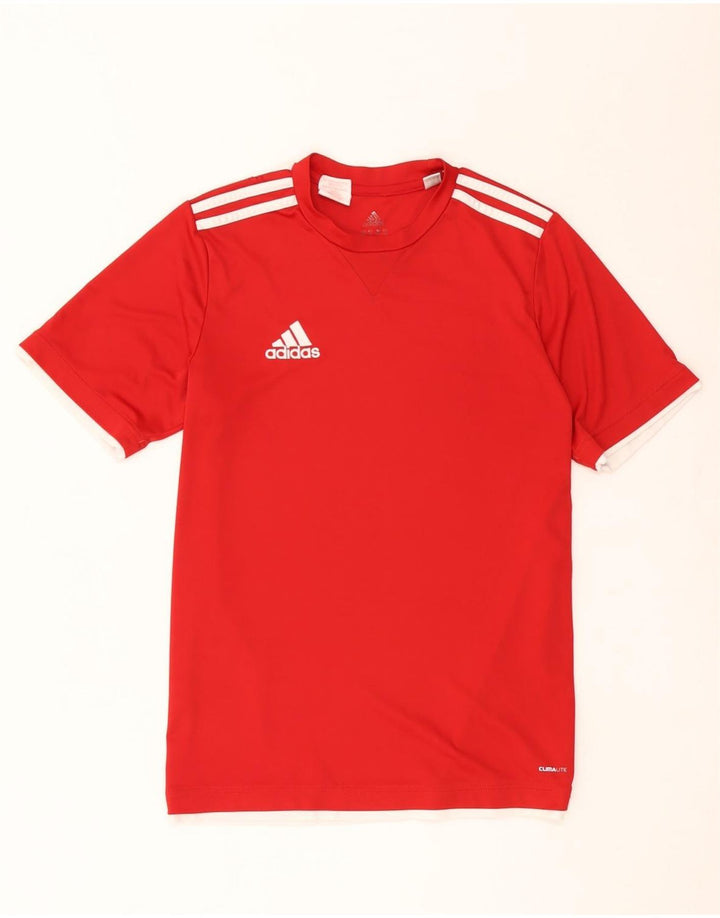 Adidas Climalite majica kratkih rukava za dječake 15-16 godina, crveni poliester