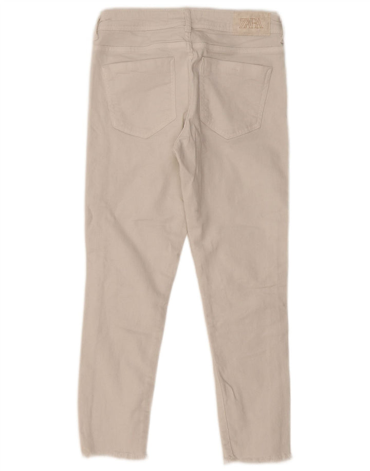 ZARA Ženske skraćene traperice EU 36 XS W26 L24 Bijele