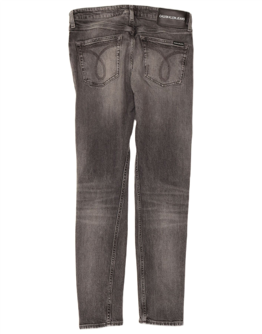 CALVIN KLEIN Ženske uske traperice W31 L32 Sivi pamuk