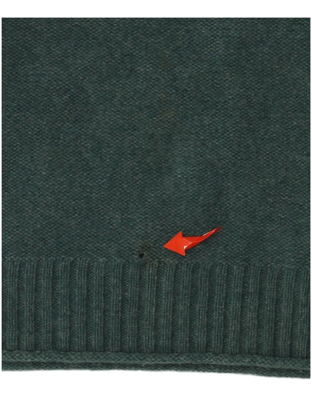 Bijeli muški džemper s V-izrezom srednje zelene boje od janjeće vune