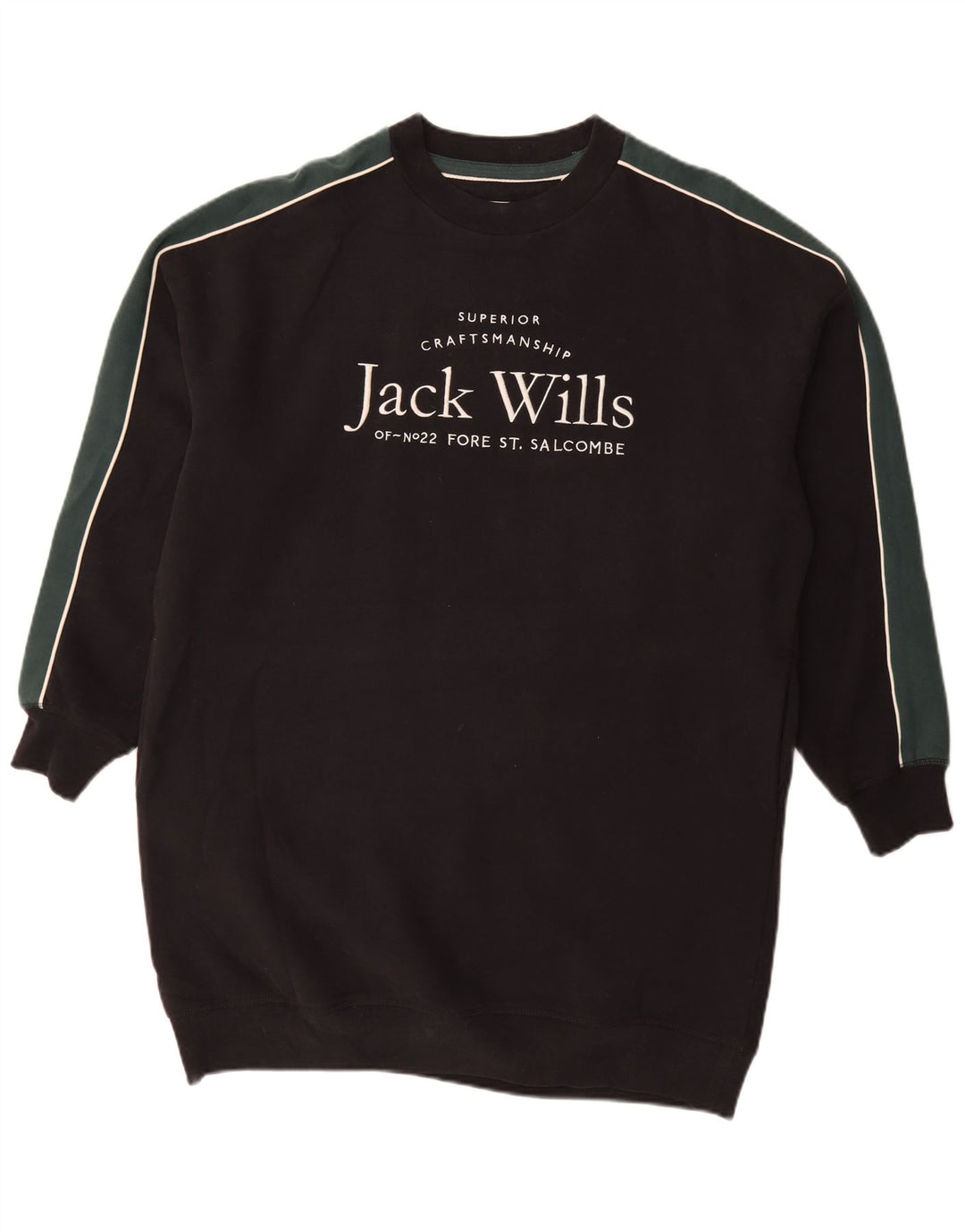 JACK WILLS Ženska prevelika haljina s džemperom UK 12 srednje crna