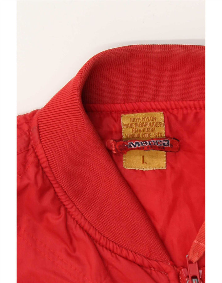 Vintage muška bomber jakna UK 40 veliki crveni najlon