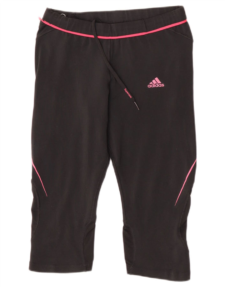 Adidas ženske Climacool Capri tajice UK 12 Srednji crni poliester