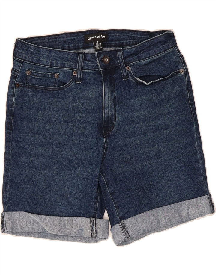 DKNY Womens Denim Shorts US 4 Small W30  Navy Blue Cotton Vintage Dkny and Second-Hand Dkny from Messina Hembry 