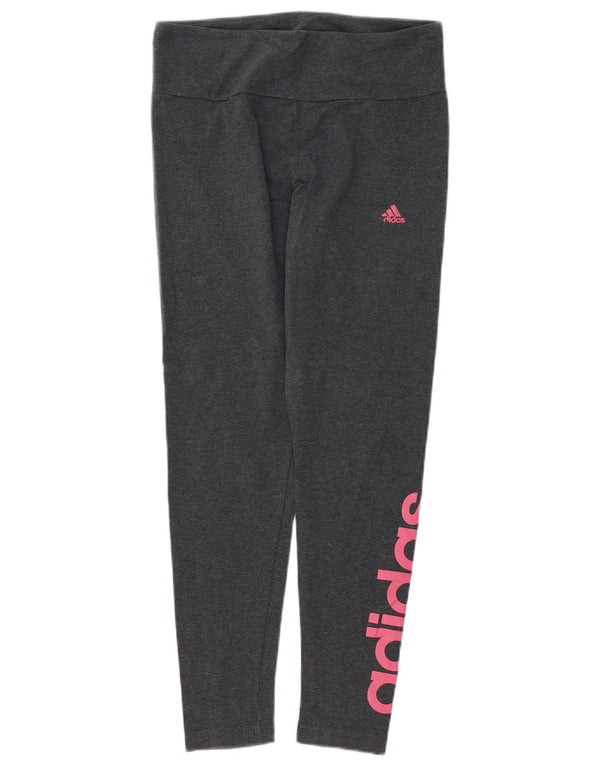 Adidas ženske grafičke tajice UK 16/18 velike sive pamučne