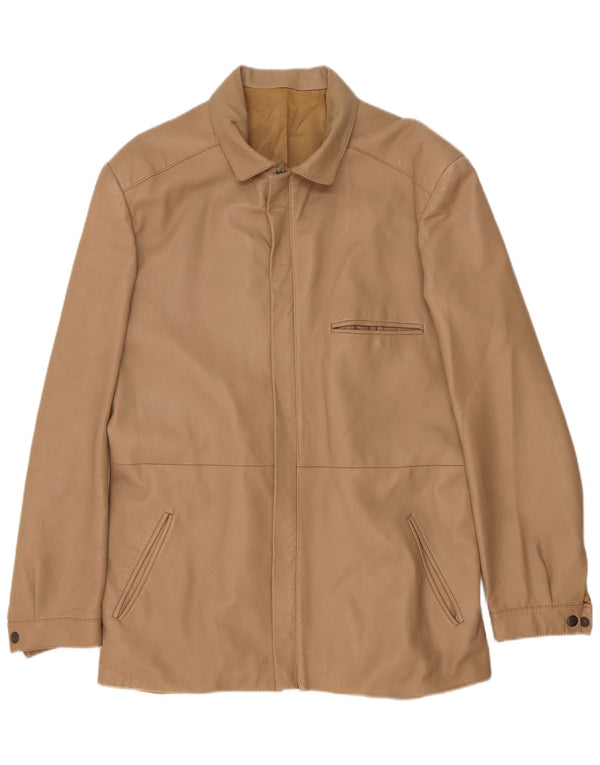 Vintage muška kožna jakna IT 50 Large Beige Leather