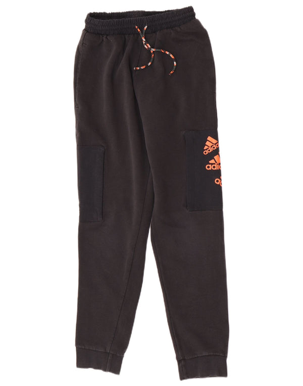 Adidas Ženske Graphic Cargo Trenirke Hlače Joggers UK 4 XS Crni pamuk