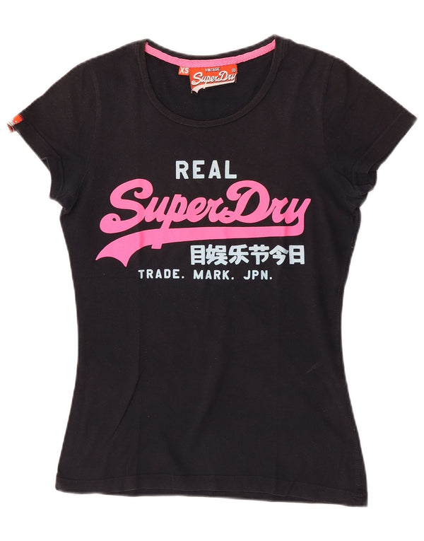 Superdry ženska majica kratkih rukava s grafičkim motivima UK 6 XS crna