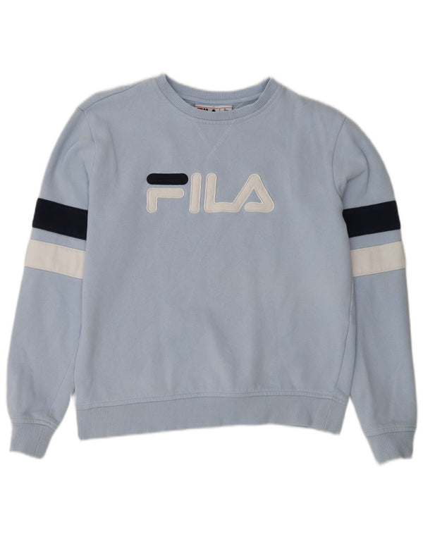 FILA veliki ženski džemper UK 10 Small Blue Colourblock