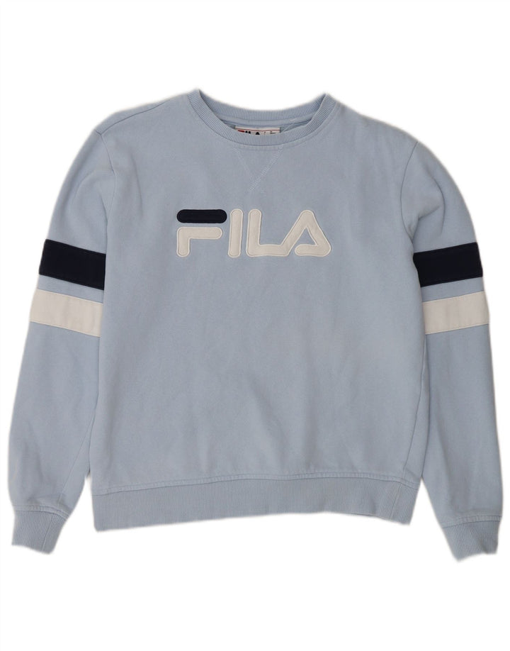 FILA veliki ženski džemper UK 10 Small Blue Colourblock