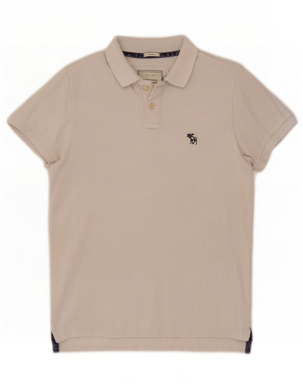 Abercrombie & Fitch muška polo majica Muscle Mala bijela pamučna