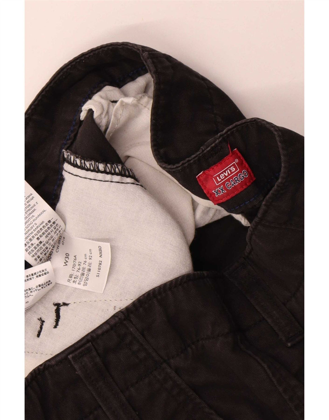 Levi's muške kargo kratke hlače W30 Srednje crni pamuk