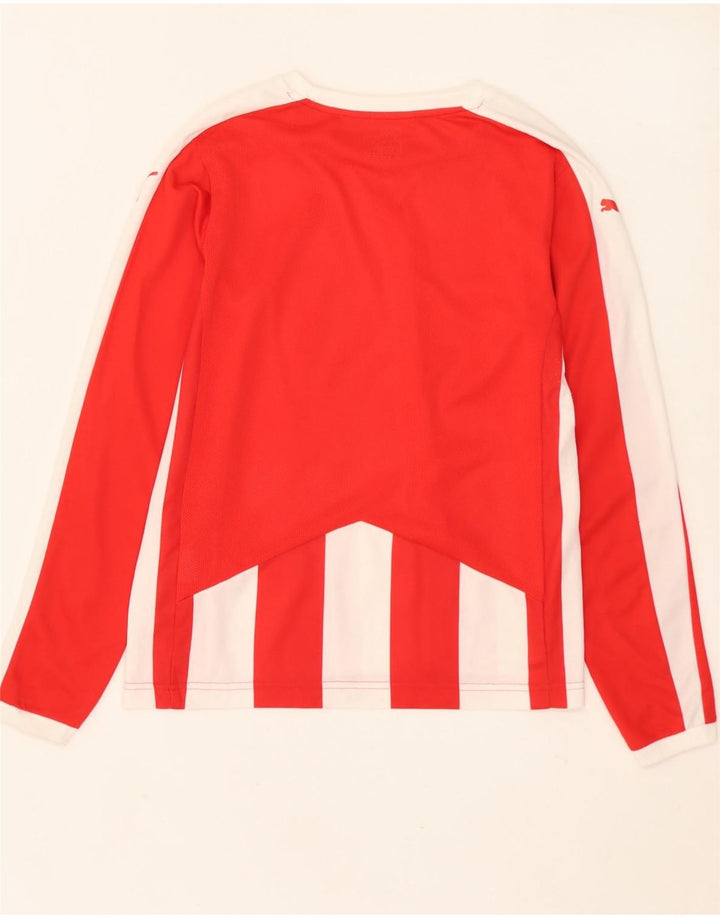 PUMA majica dugih rukava za dječake 13-14 godina od poliestera na crvene pruge