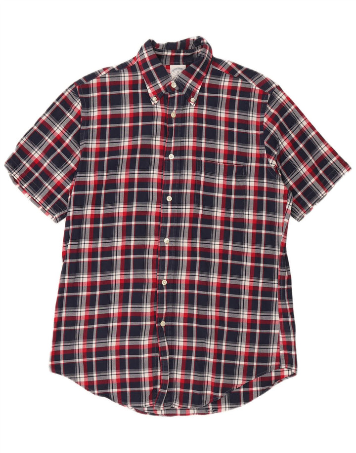 Brooks Brothers muška Regent košulja kratkih rukava srednje tamnoplava karirana
