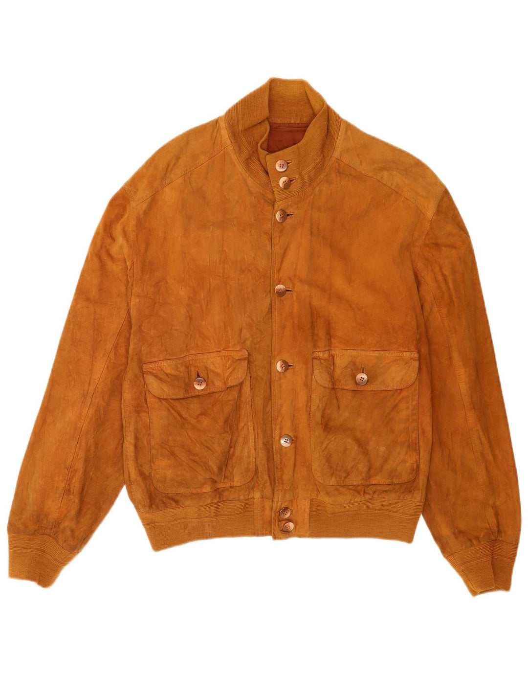 Vintage muška bomber jakna od brušene kože IT 52 XL smeđa koža
