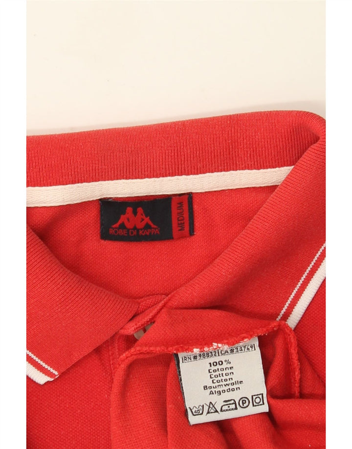Kappa muška polo majica srednje crvene boje od pamuka