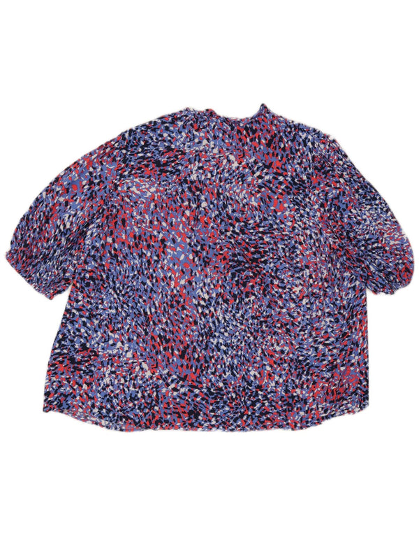 Top ženske bluze Marks & Spencer UK 18 XL Plavi životinjski print od viskoze