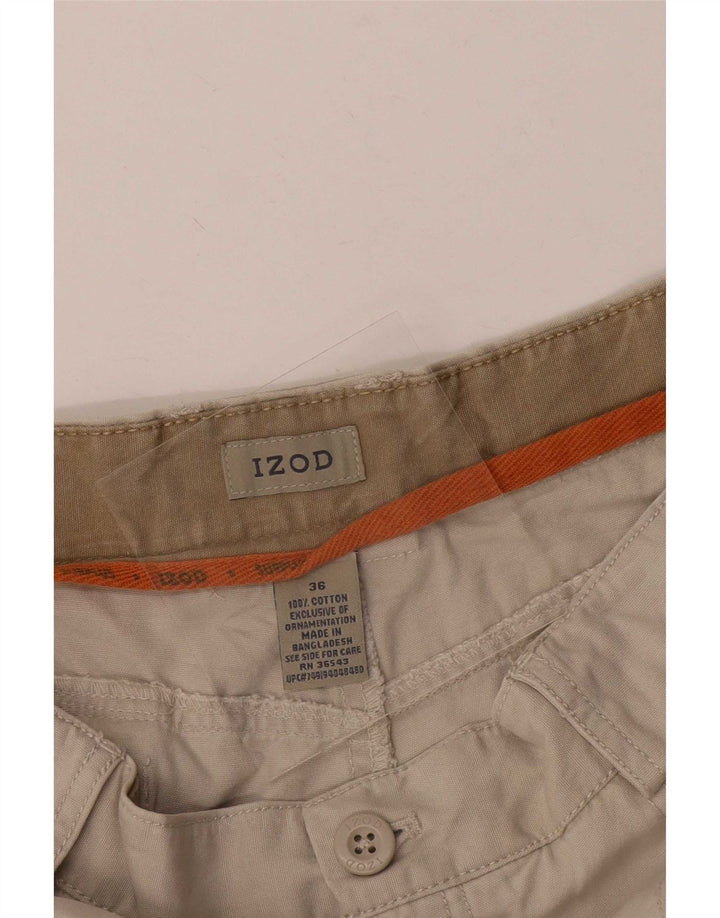 Izod Muške Cargo kratke hlače Large W36 Bež pamuk