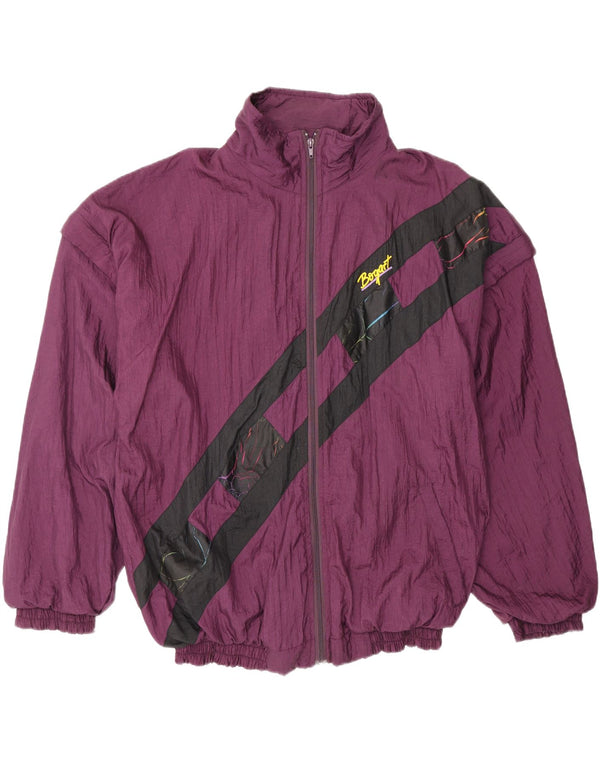 Vintage muška gornja jakna od trenirke 2XL, kestenjasta najlonska boja