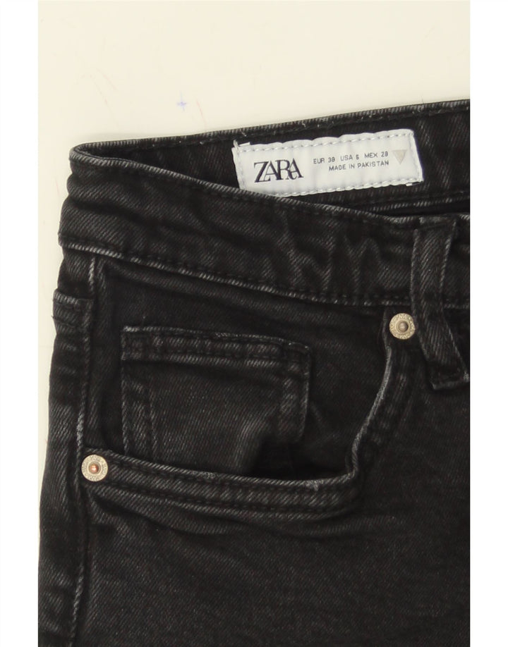 ZARA Womens Cropped Jeans EU 38 Small W28 L24 Black Vintage Zara and Second-Hand Zara from Messina Hembry 