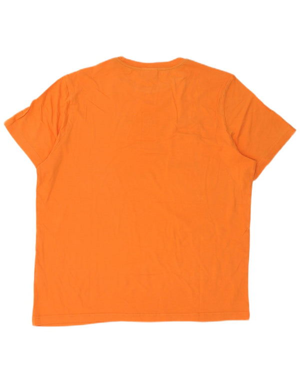 CHAMPION Mens Graphic T-Shirt Top XL Orange Cotton