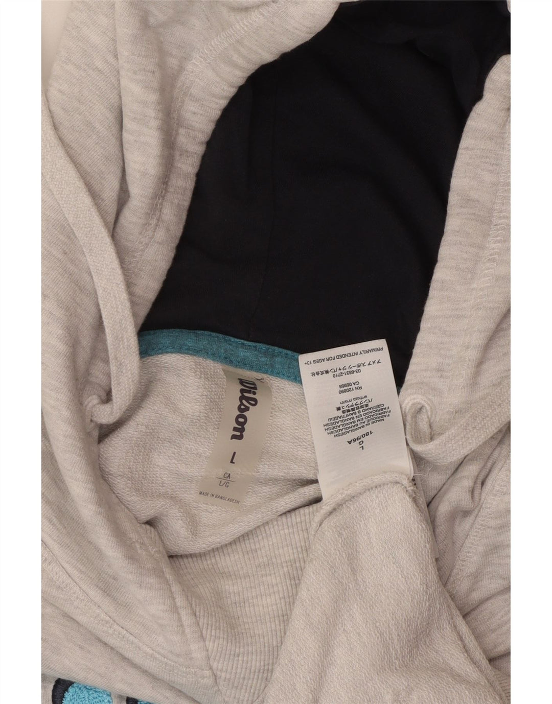 WILSON Muška majica s kapuljačom s kapuljačom, veliki sivi flekasti pamuk