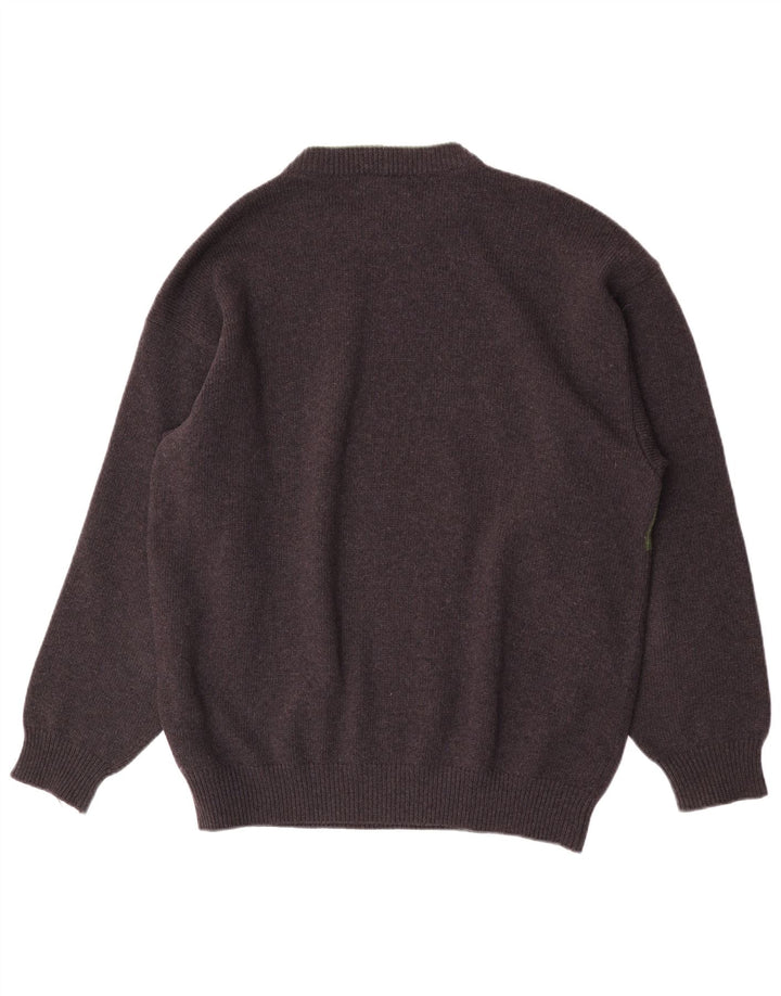 Iceberg muški džemper s okruglim izrezom XL sivi vuneni retro stil