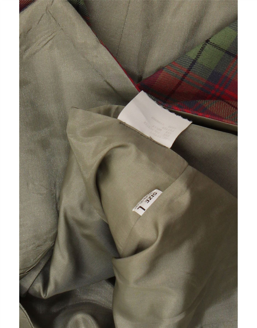 VINTAGE muški prsluk od velikog crvenog kariranog poliestera