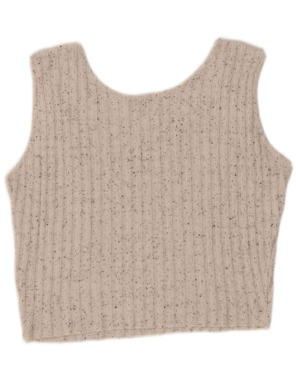 PIMKIE ženski kratki prsluk bez rukava UK 12 srednje bijele mrlje